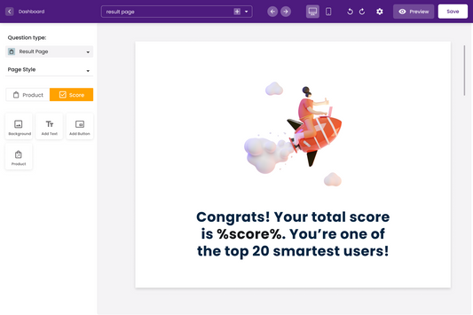 How the Score Quiz Feature Works